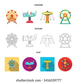 Vector design of fun and horse  symbol. Collection of fun and circus stock vector illustration.