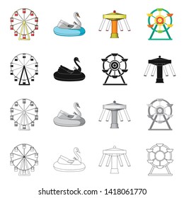 Vector design of fun and horse  symbol. Set of fun and circus stock symbol for web.
