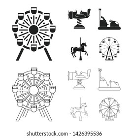 Vector design of fun and horse symbol. Collection of fun and circus stock symbol for web.