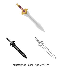 Vector design of game  and armor  icon. Collection of game  and blade  vector icon for stock.