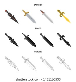 Vector design of game and armor icon. Collection of game and blade stock symbol for web.