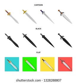 Vector design of game  and armor  logo. Collection of game  and blade  stock symbol for web.