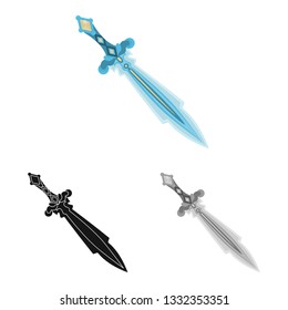 Vector design of game  and armor  logo. Collection of game  and blade  stock vector illustration.