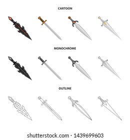 Vector design of game and armor logo. Collection of game and blade stock vector illustration.
