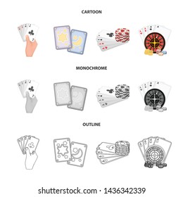 Vector design of game and magic sign. Set of game and poker vector icon for stock.