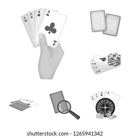 Vector design of game and magic symbol. Collection of game and poker stock vector illustration.