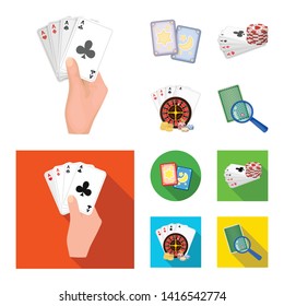 Vector design of game and magic symbol. Collection of game and poker stock vector illustration.