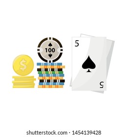 Vector design of game and poker icon. Collection of game and joker vector icon for stock.
