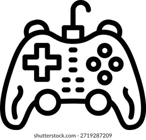 Symbolstil für Vektordesign-Gamepad