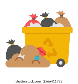 Vector design of garbage bin