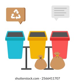 Vector design of garbage bins