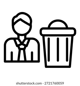 Estilo de ícone do Garbage Guardian de design de vetor