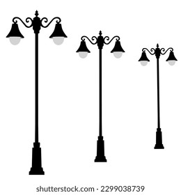 Vector design of a garden light or street light.