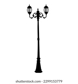 vector design of a garden light or street lighting lamp.