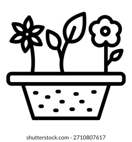 Estilo de icono de jardinería de diseño de Vector