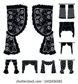 Vector design of garter and blinds logo. Collection of garter and drapery vector icon for stock.