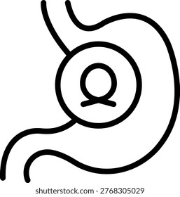 Vector Design Gastrointestinal Cancer Icon Style