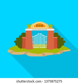 Vector design of gate  and arch logo. Collection of gate  and wall stock vector illustration.