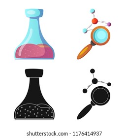 Vector design of genetic and plant symbol. Collection of genetic and biotechnology stock symbol for web.