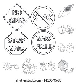 Vector design of genetic and science logo. Set of genetic and organic vector icon for stock.