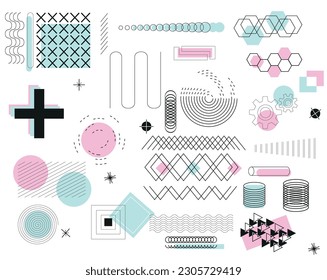 diseño vectorial, líneas geométricas, rosa, camión de tacos