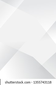 Vector design Geometric white & grey abstract background. 