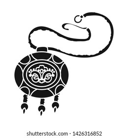 Vector design of Georgian and amulet icon. Set of Georgian and round stock vector illustration.