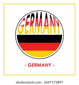 Vetor Design Germany Flag Wordmark Logo.