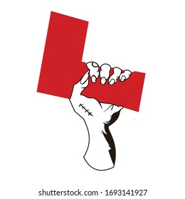 Vector design of ghost hands or zombie hands