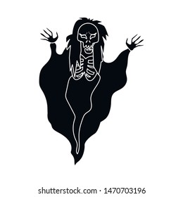 Vector design of ghost and spook sign. Collection of ghost and fear vector icon for stock.