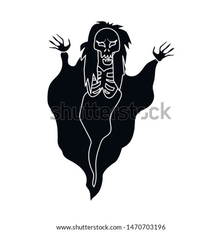 Vector design of ghost and spook sign. Collection of ghost and fear vector icon for stock.