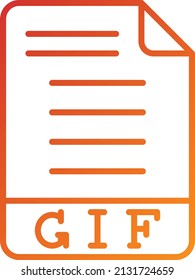 Estilo de icono GIF de diseño de vectores