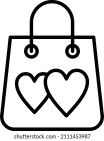Estilo de icono de la bolsa de regalo de diseño de vectores