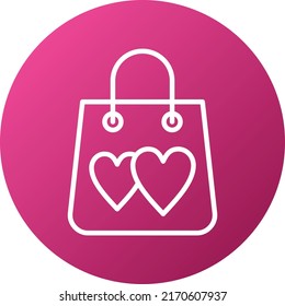 Estilo de icono de la bolsa de regalo de diseño de vectores