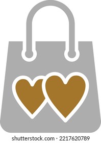 Estilo de icono de la bolsa de regalo de diseño de vectores
