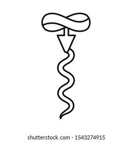 Vector design of gimlet and screw logo. Web element of gimlet and metallic stock symbol for web.