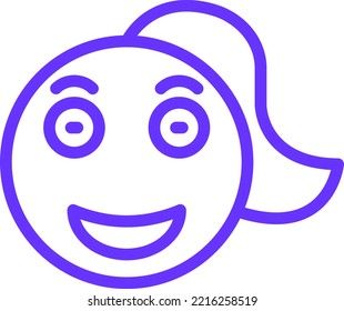 Estilo de icono de la chica de diseño de vectores