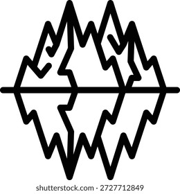 Estilo de Ícone de Geleira de Design de Vetor