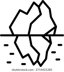 Estilo de Ícone de Geleiras de Design de Vetor