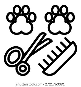 Design de vetor GlamourPaws Acessórios Ícone Estilo