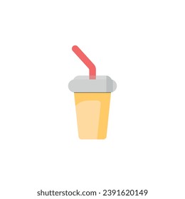 Vector design of a glass of cola with ice.