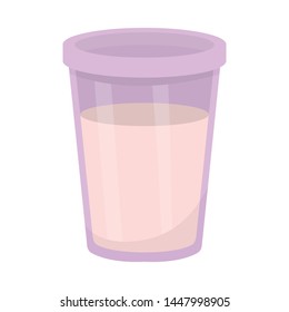 Vector design of glass and milk logo. Set of glass and transparent vector icon for stock.