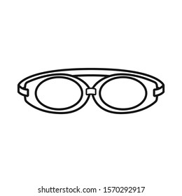 Vector design of glasses and eyewear sign. Web element of glasses and eyewear stock symbol for web.