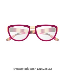 Vector design of glasses and frame icon. Set of glasses and accessory stock symbol for web.