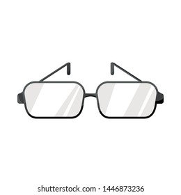 Vector design of glasses and frame symbol. Set of glasses and lens stock vector illustration.