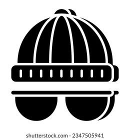 Vector design of glasses with hat
