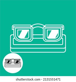 vector design of glasses icons and symbols that can be used as icons and symbols