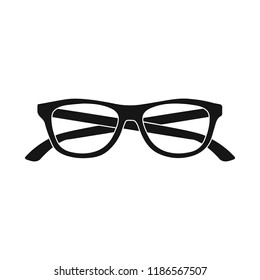 Vector design of glasses and sunglasses symbol. Collection of glasses and accessory stock vector illustration.