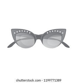 Vector design of glasses and sunglasses symbol. Set of glasses and accessory stock symbol for web.