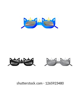 Vector design of glasses and sunglasses symbol. Collection of glasses and accessory stock symbol for web.